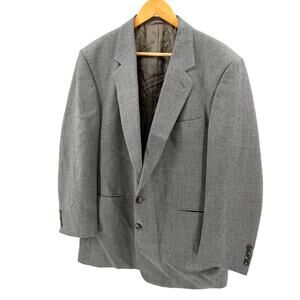 Vintage 80s Mr. Harry Heather Gray 100% Pure New Wool Tailored Blazer
